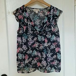 LOFT floral blouse
